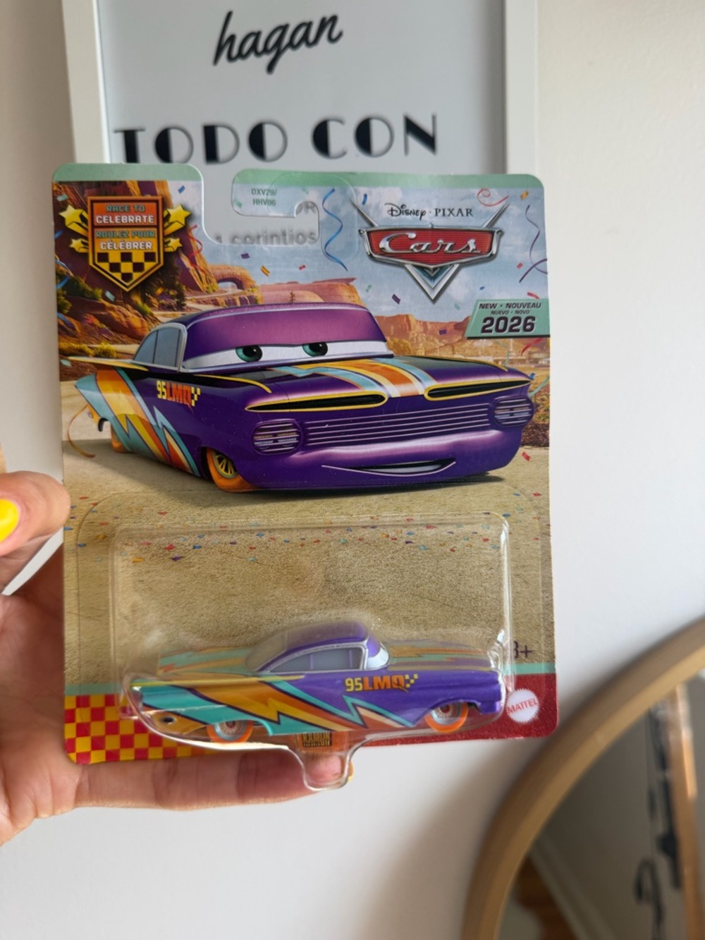 Mattel Purple & Teal Lightning-Stripe Die-Cast Car